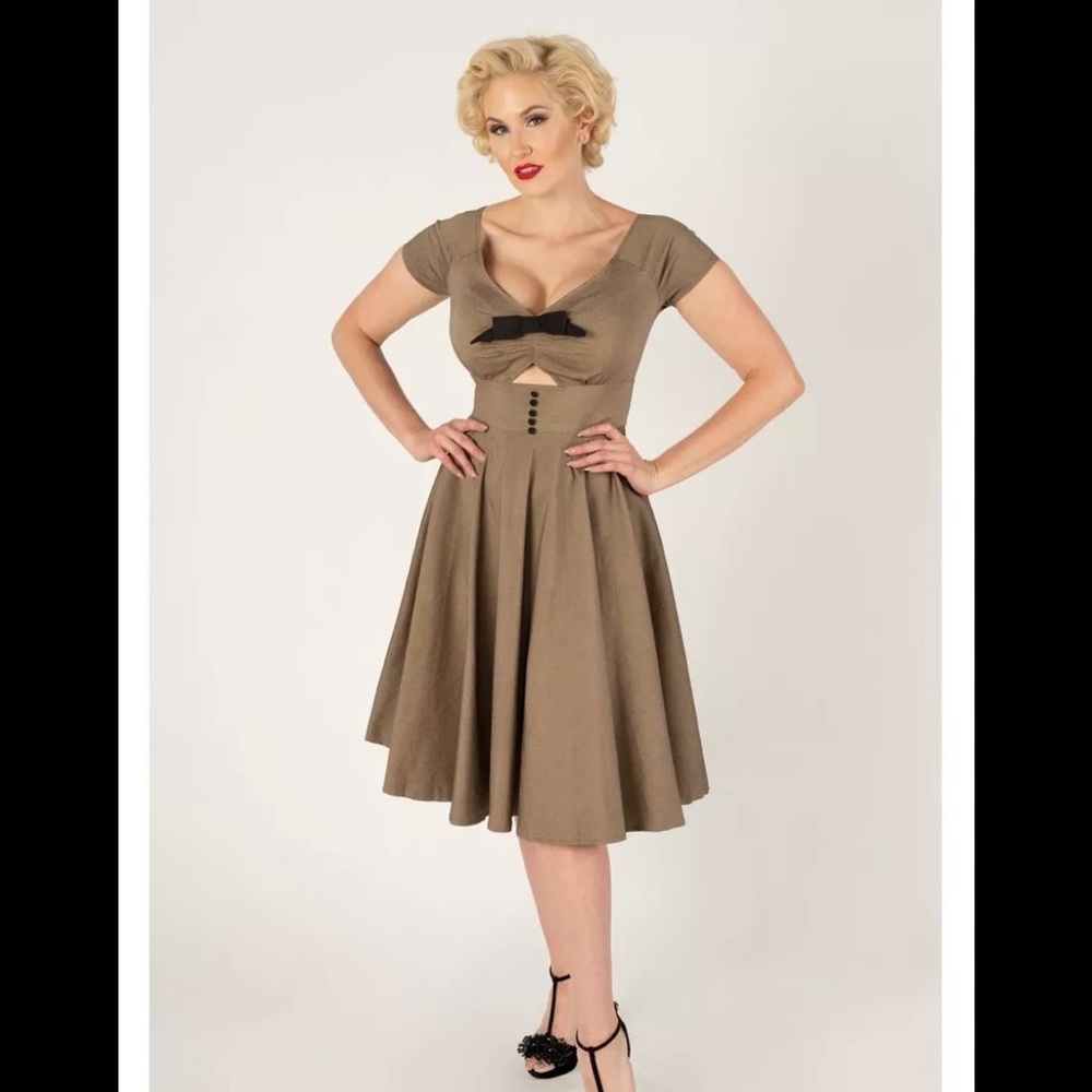 Tailor and Twirl by Tatyana Boutique Brown Swing Dress